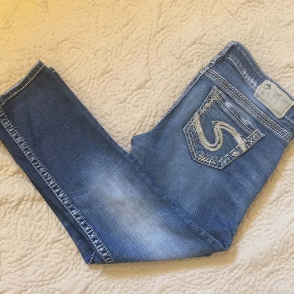 SILVER Tuesday Low Capri Jeans size 29 - Picture 1 of 14